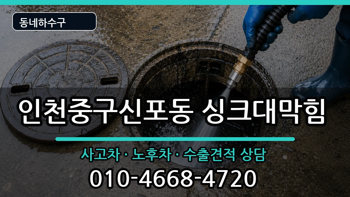 인천중구신포동 싱크대막힘 인천중구신포동 싱크대막힘 증상 처리 안내 이미지 1