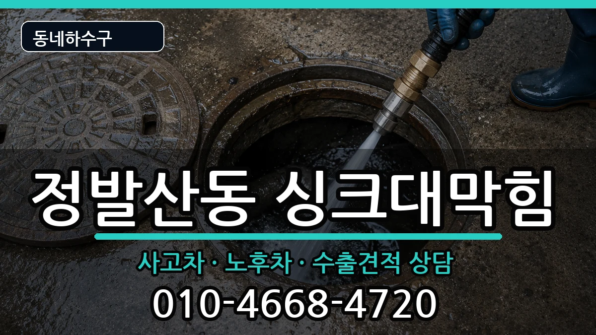 경기고양시일산동구정발산동 싱크대막힘 경기고양시일산동구정발산동 싱크대막힘 증상 처리 안내 이미지 3