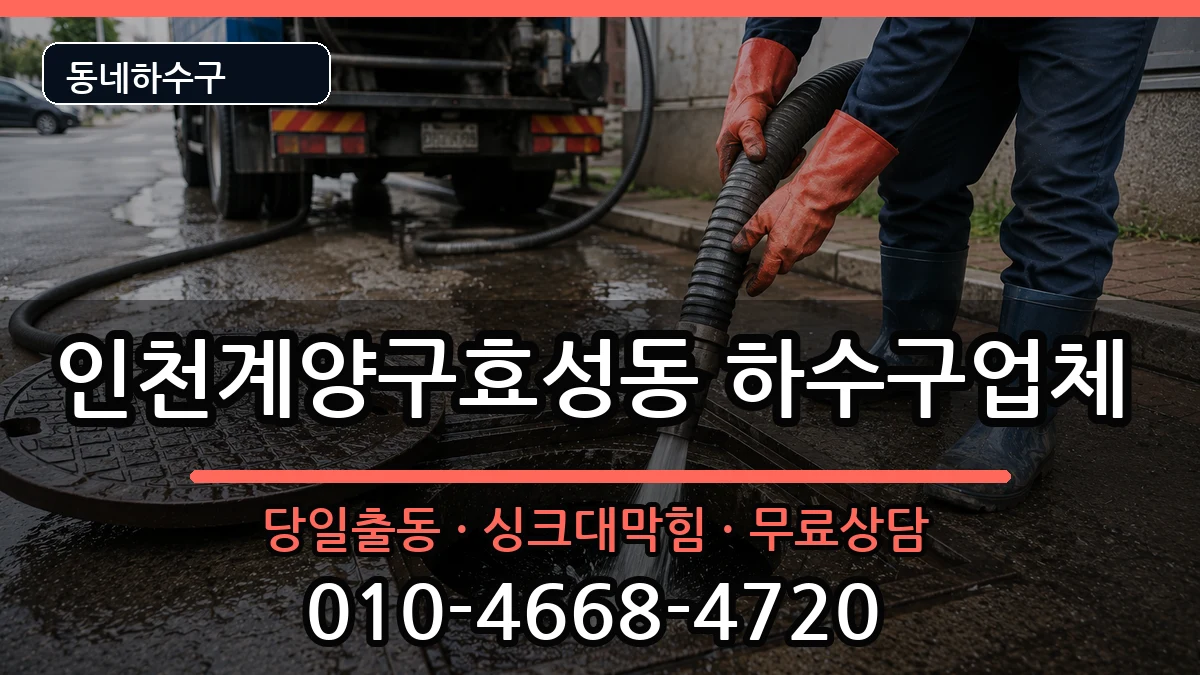 인천계양구효성동 하수구막힘 인천계양구효성동 하수구막힘 증상 처리 안내 이미지 2