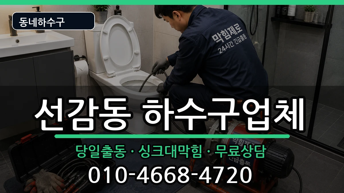 경기안산시단원구선감동 하수구막힘 증상 처리 안내 이미지 2