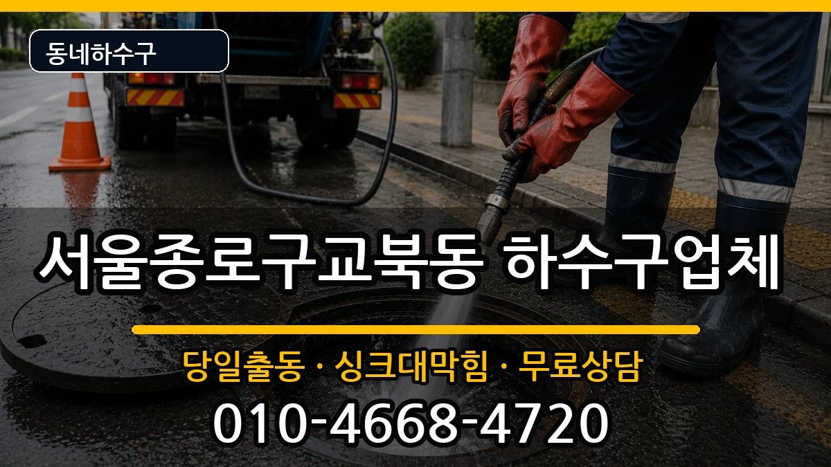 서울종로구교북동 하수구막힘 서울종로구교북동 하수구막힘 증상 처리 안내 이미지 2