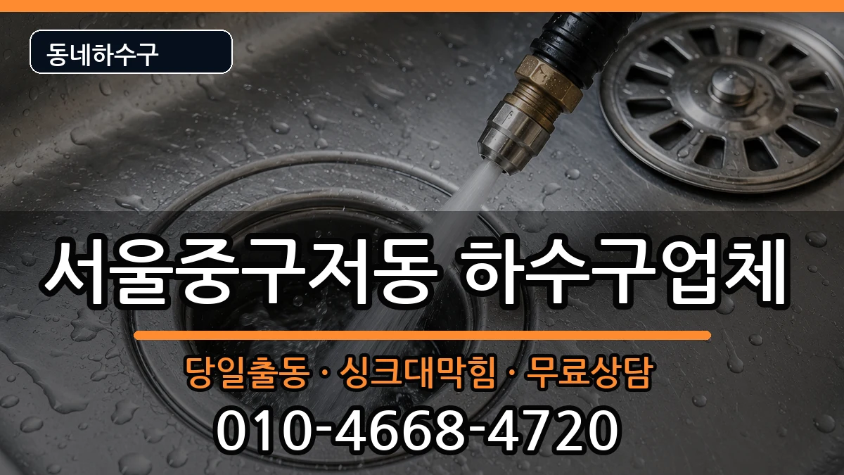 서울중구저동 하수구막힘 서울중구저동 하수구막힘 증상 처리 안내 이미지 2