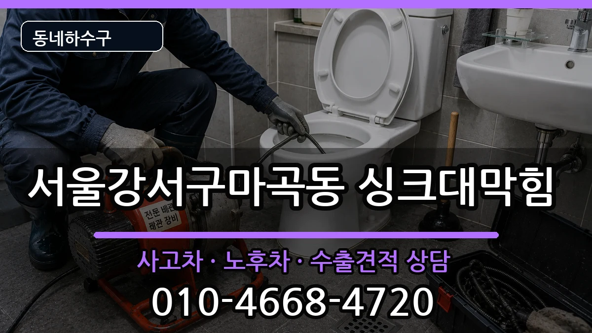 서울강서구마곡동 싱크대막힘 증상 처리 안내 이미지 1