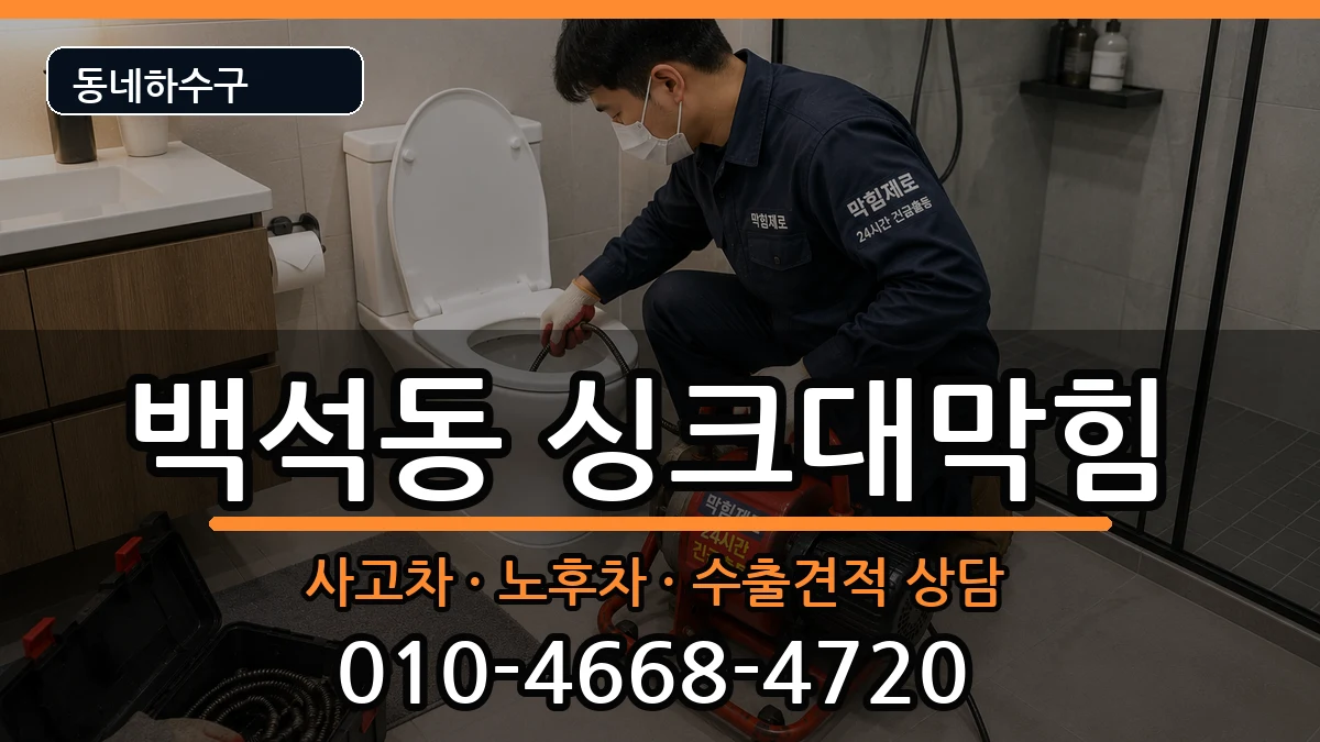경기고양시일산동구백석동 싱크대막힘 경기고양시일산동구백석동 싱크대막힘 증상 처리 안내 이미지 1