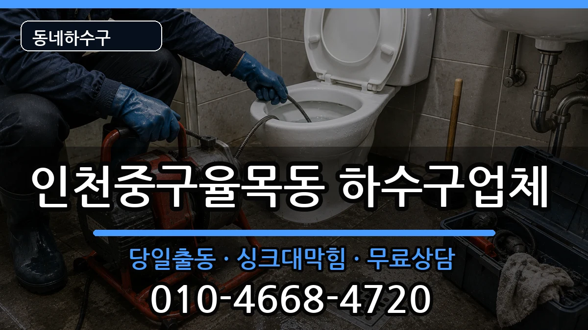 인천중구율목동 하수구막힘 인천중구율목동 하수구막힘 증상 처리 안내 이미지 1