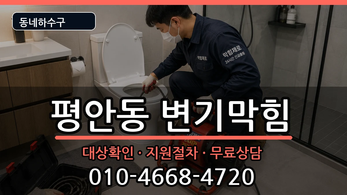 경기안양시동안구평안동  변기막힘 사례형