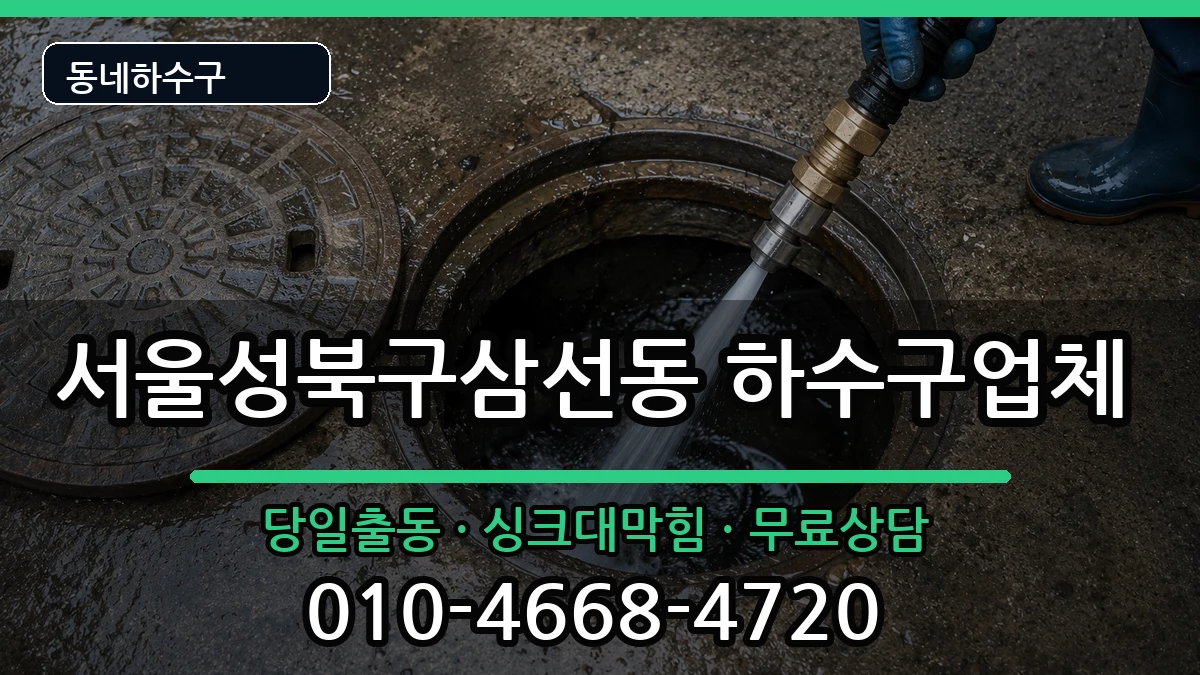 서울성북구삼선동 하수구막힘 서울성북구삼선동 하수구막힘 증상 처리 안내 이미지 3