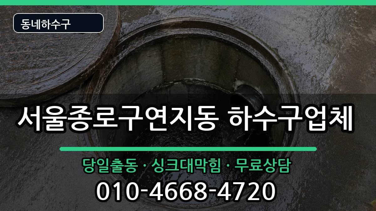 서울종로구연지동 하수구막힘 서울종로구연지동 하수구막힘 증상 처리 안내 이미지 2