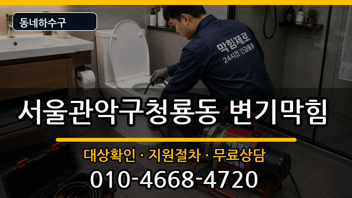 서울관악구청룡동 변기막힘 서울관악구청룡동 변기막힘 증상 처리 안내 이미지 2