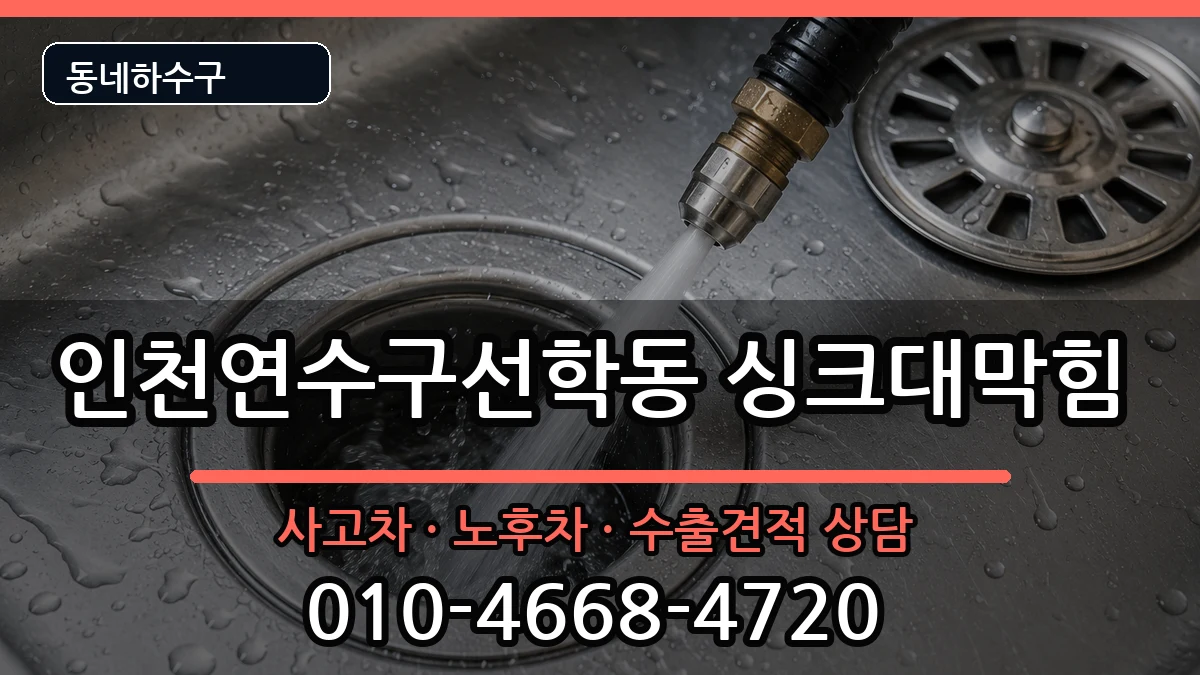 인천연수구선학동 싱크대막힘 증상 처리 안내 이미지 1