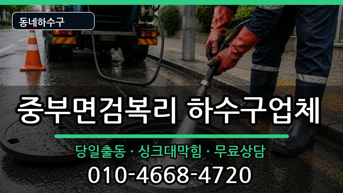 경기광주시중부면검복리 하수구막힘 경기광주시중부면검복리 하수구막힘 증상 처리 안내 이미지 3