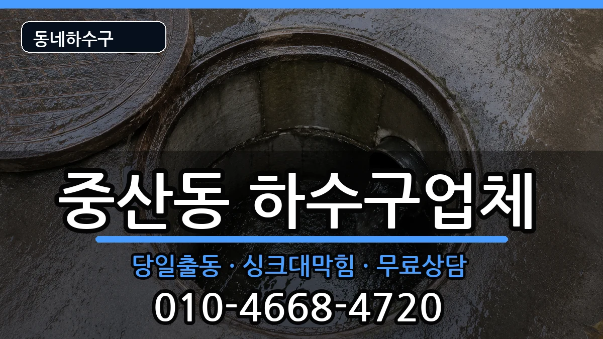 경기고양시일산동구중산동 하수구막힘 경기고양시일산동구중산동 하수구막힘 증상 처리 안내 이미지 1