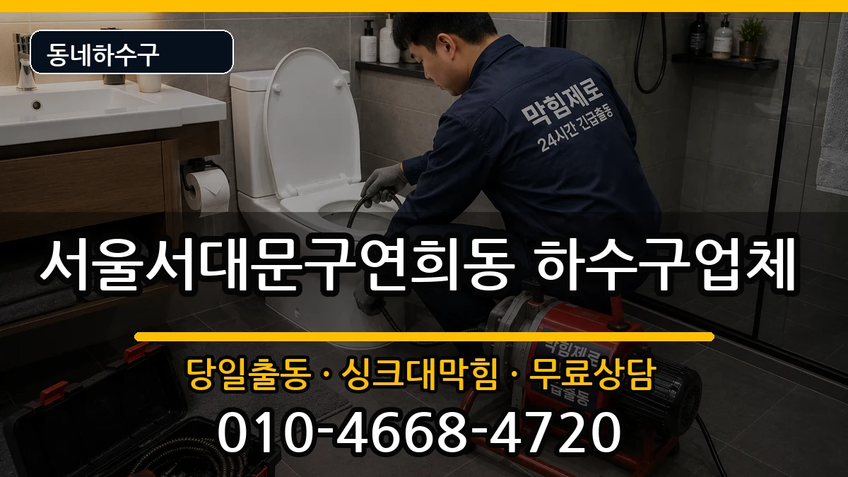 서울서대문구연희동 하수구막힘 증상 처리 안내 이미지 2