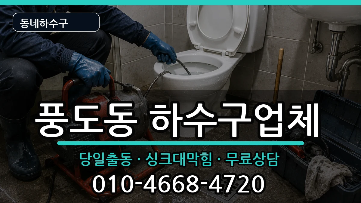 경기안산시단원구풍도동 하수구막힘 증상 처리 안내 이미지 1
