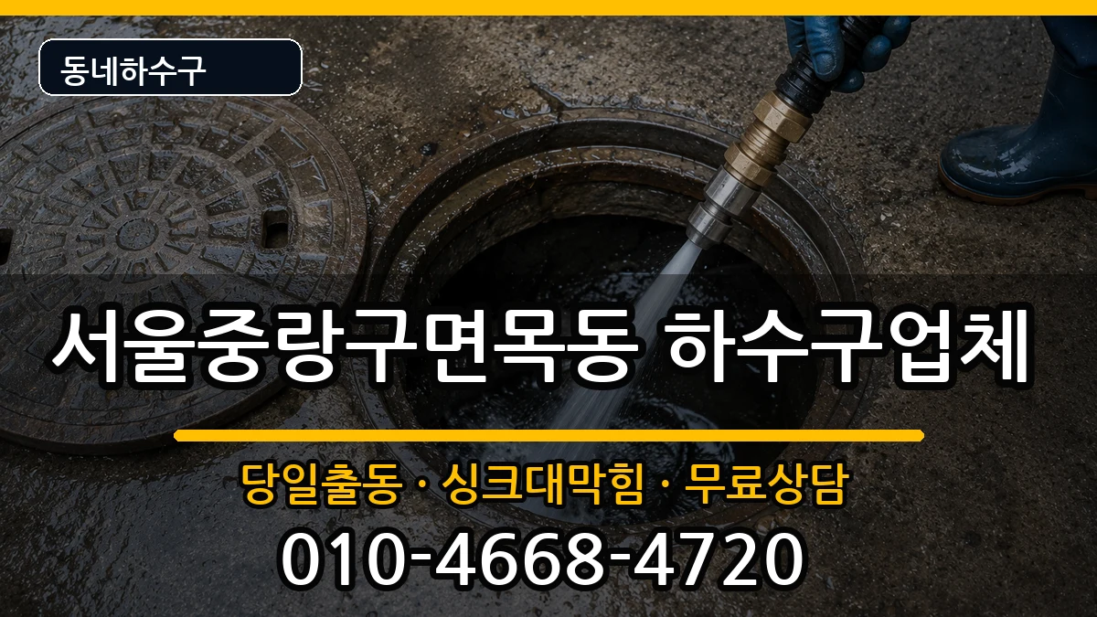 서울중랑구면목동 하수구막힘 서울중랑구면목동 하수구막힘 증상 처리 안내 이미지 3