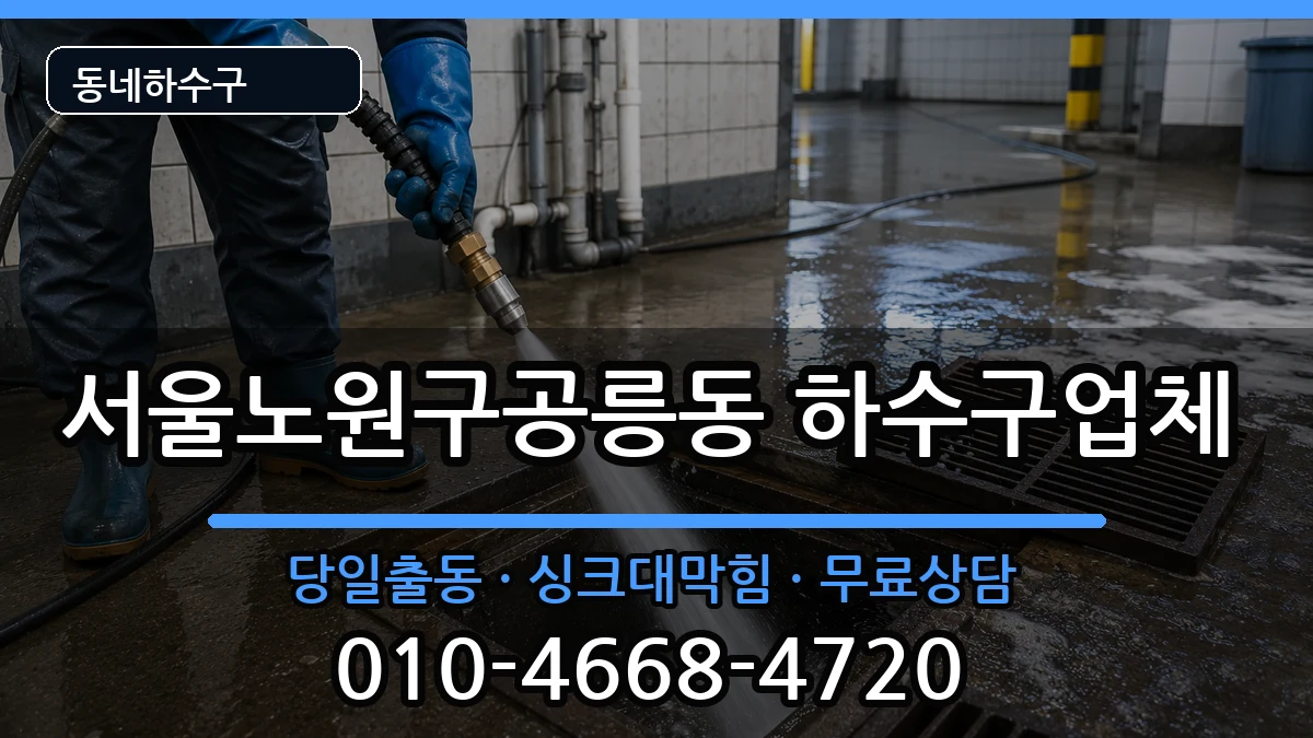 서울노원구공릉동  하수구막힘 지역형