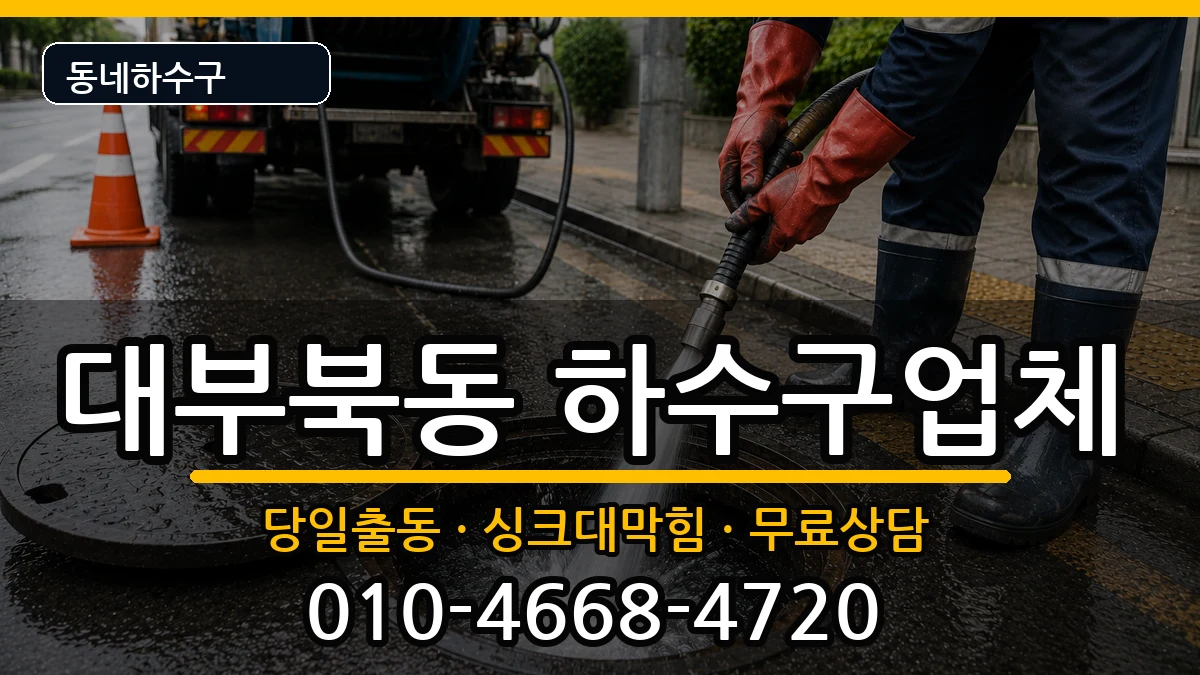경기안산시단원구대부북동 하수구막힘 증상 처리 안내 이미지 2