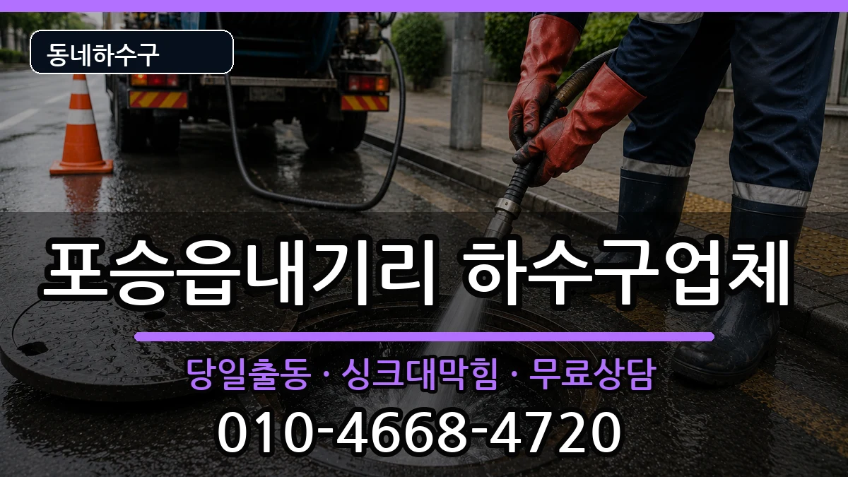 경기평택시포승읍내기리  하수구막힘 질문형