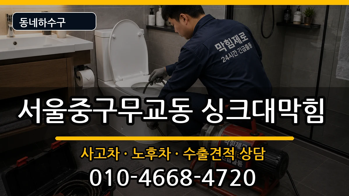 서울중구무교동  싱크대막힘 절차형