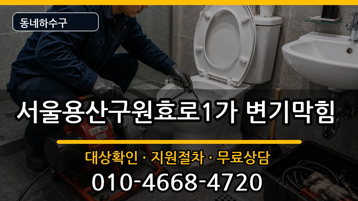 서울용산구원효로1가 변기막힘 서울용산구원효로1가 변기막힘 증상 처리 안내 이미지 1