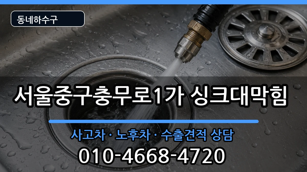 서울중구충무로1가  싱크대막힘 비용형