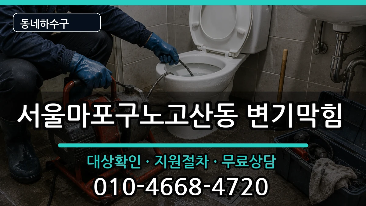 서울마포구노고산동 변기막힘 증상 처리 안내 이미지 3