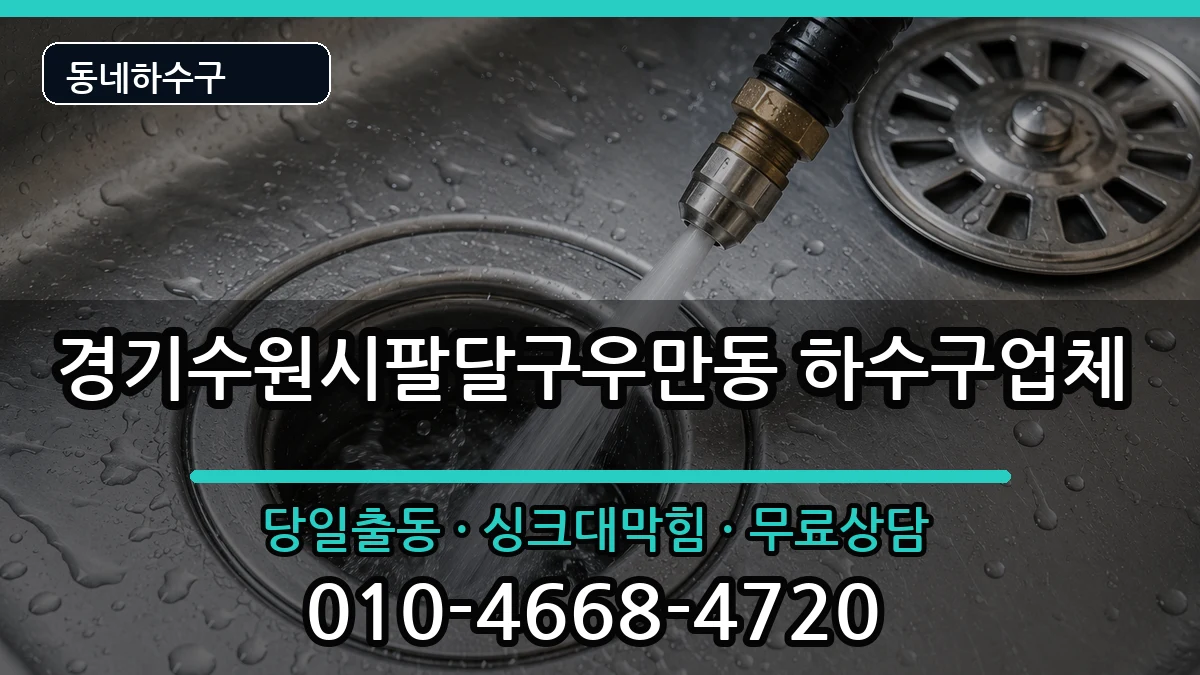 경기수원시팔달구우만동  하수구막힘 비용형