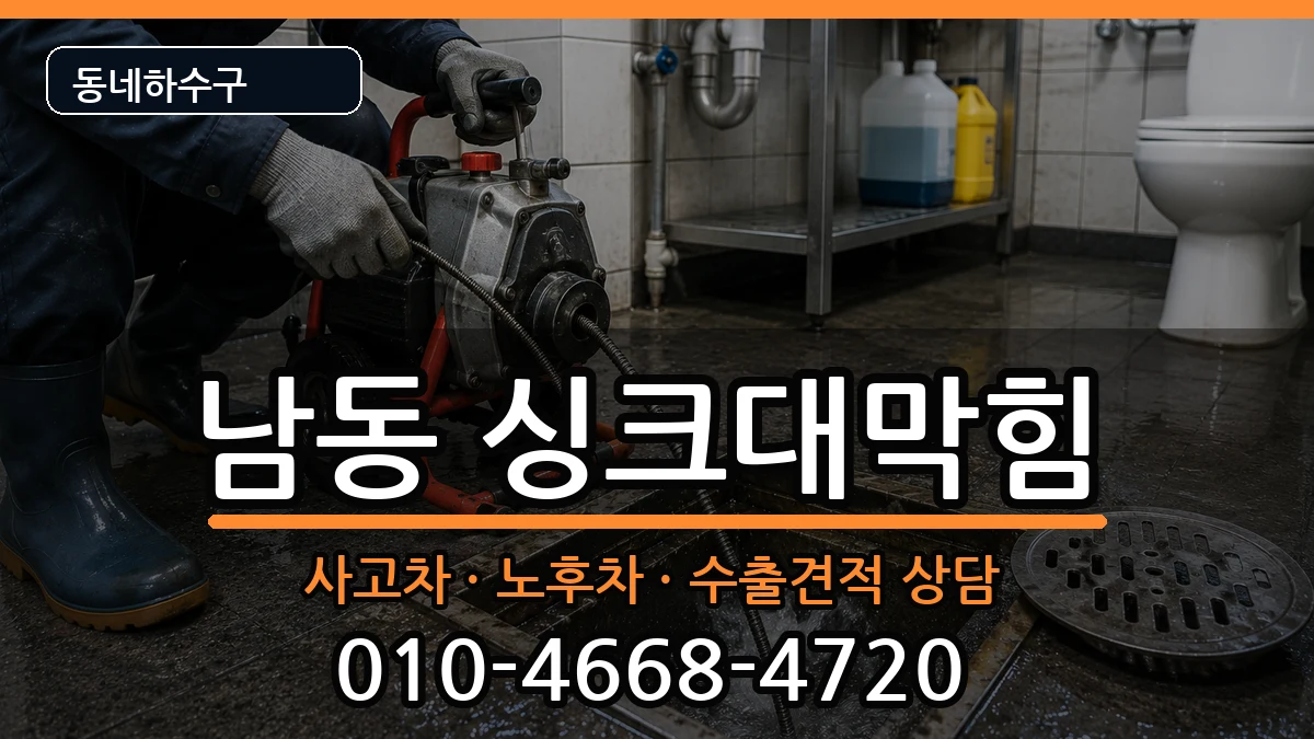 경기용인시처인구남동  싱크대막힘 정보형