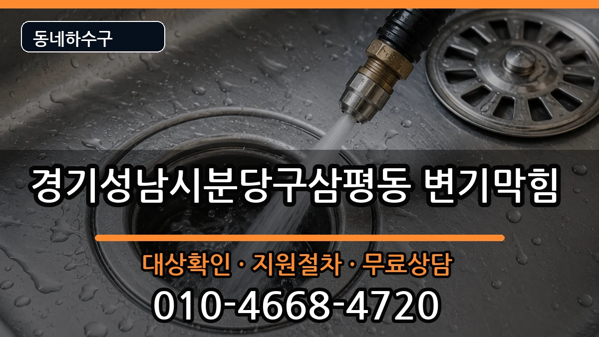 경기성남시분당구삼평동  변기막힘 비용형