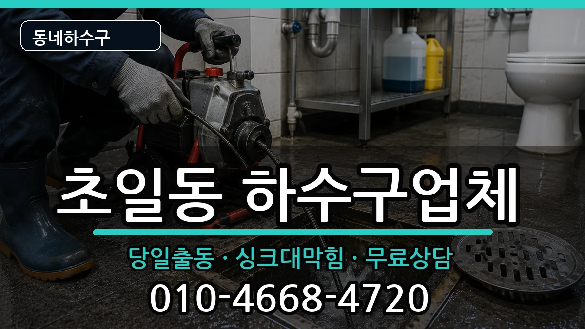 경기하남시초일동 하수구막힘 증상 처리 안내 이미지 2