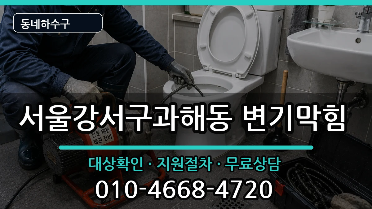 서울강서구과해동 변기막힘 증상 처리 안내 이미지 2