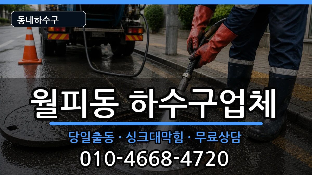 경기안산시상록구월피동 하수구막힘 증상 처리 안내 이미지 2