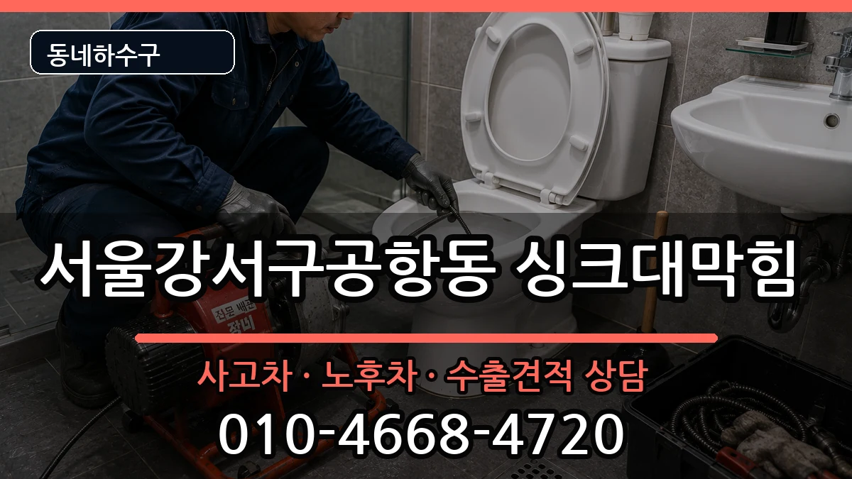 서울강서구공항동  싱크대막힘 사례형