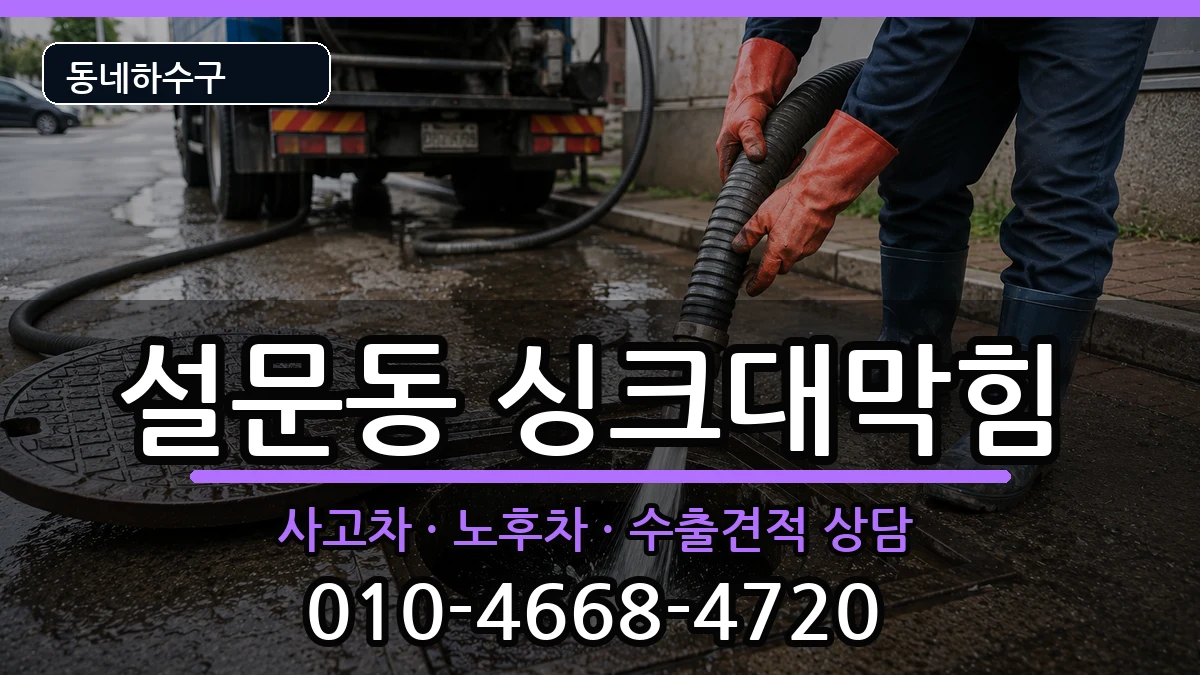 경기고양시일산동구설문동  싱크대막힘 정보형