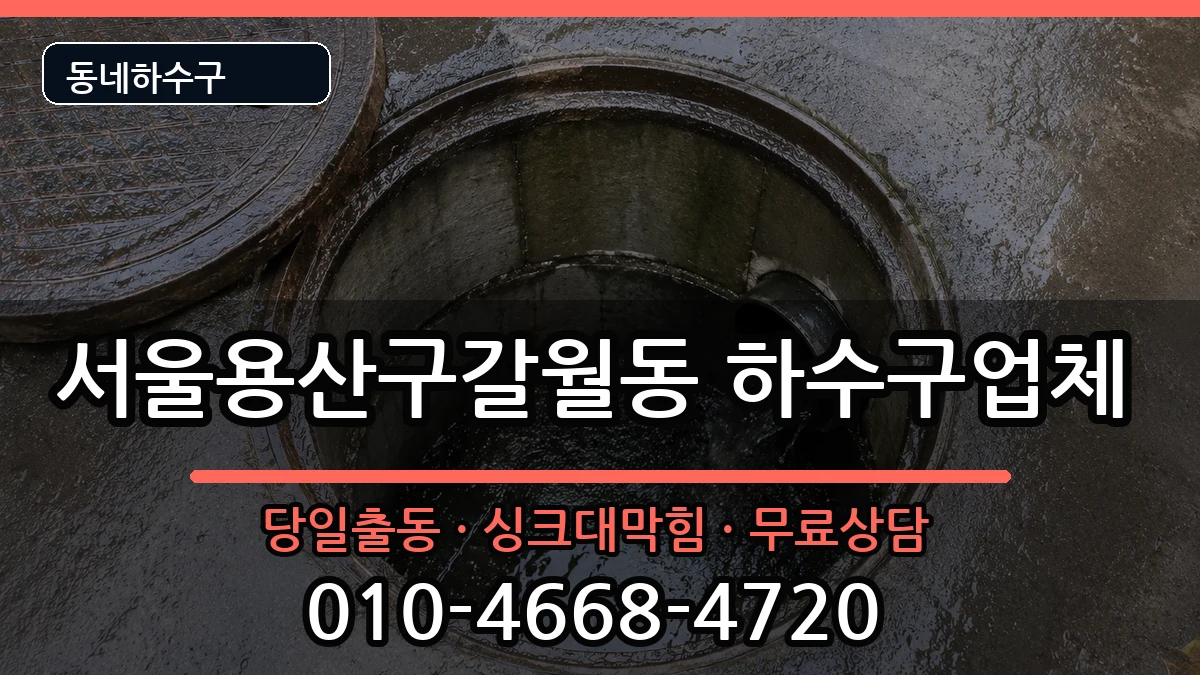 서울용산구갈월동 하수구막힘 서울용산구갈월동 하수구막힘 증상 처리 안내 이미지 1