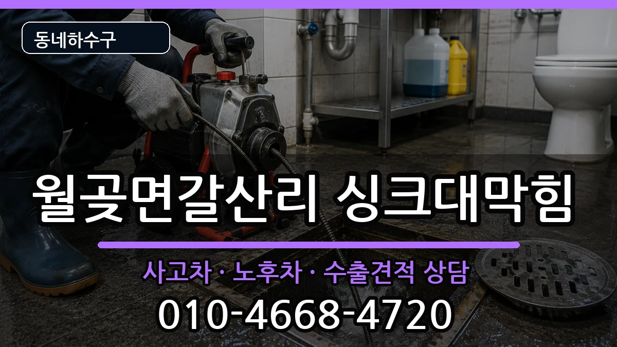 경기김포시월곶면갈산리  싱크대막힘 정보형