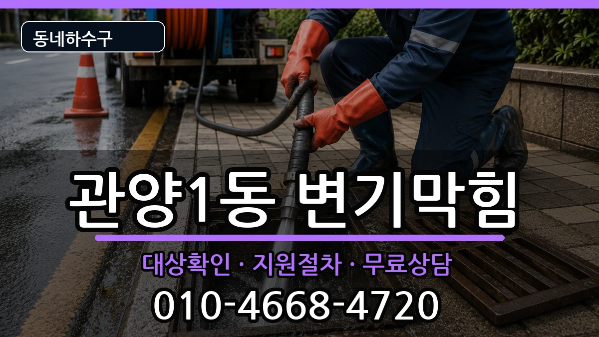 경기안양시동안구관양1동  변기막힘 질문형