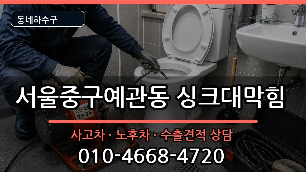서울중구예관동  싱크대막힘 비교형