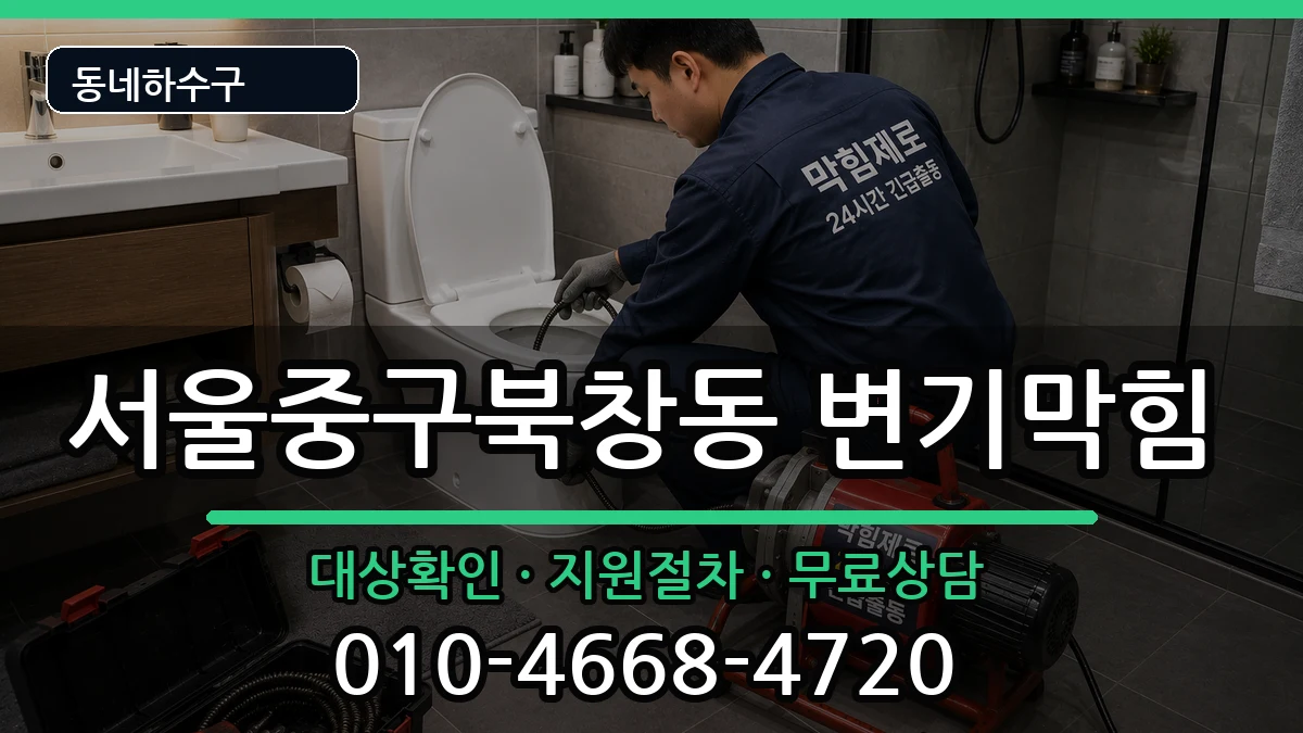 서울중구북창동 변기막힘 서울중구북창동 변기막힘 증상 처리 안내 이미지 1