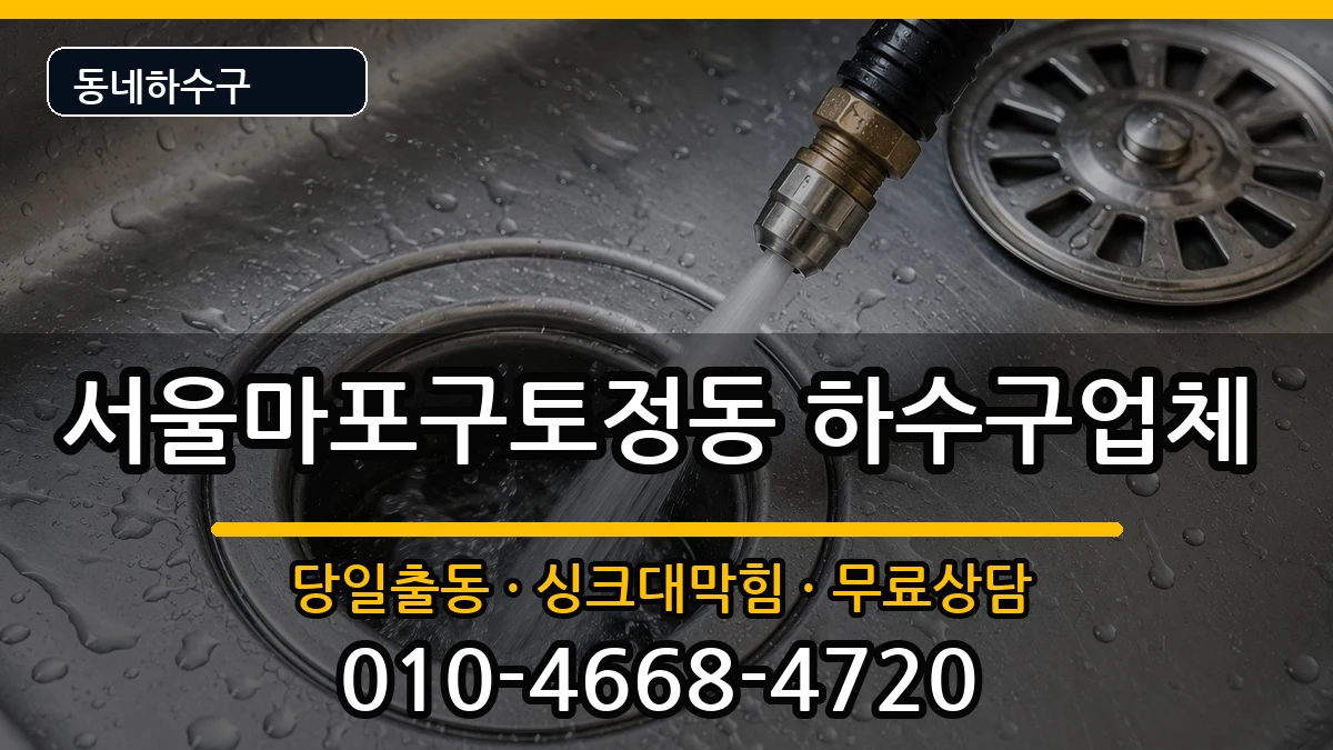 서울마포구토정동 하수구막힘 증상 처리 안내 이미지 2