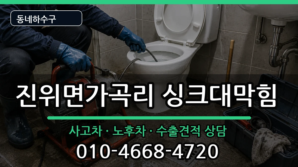 경기평택시진위면가곡리  싱크대막힘 비교형