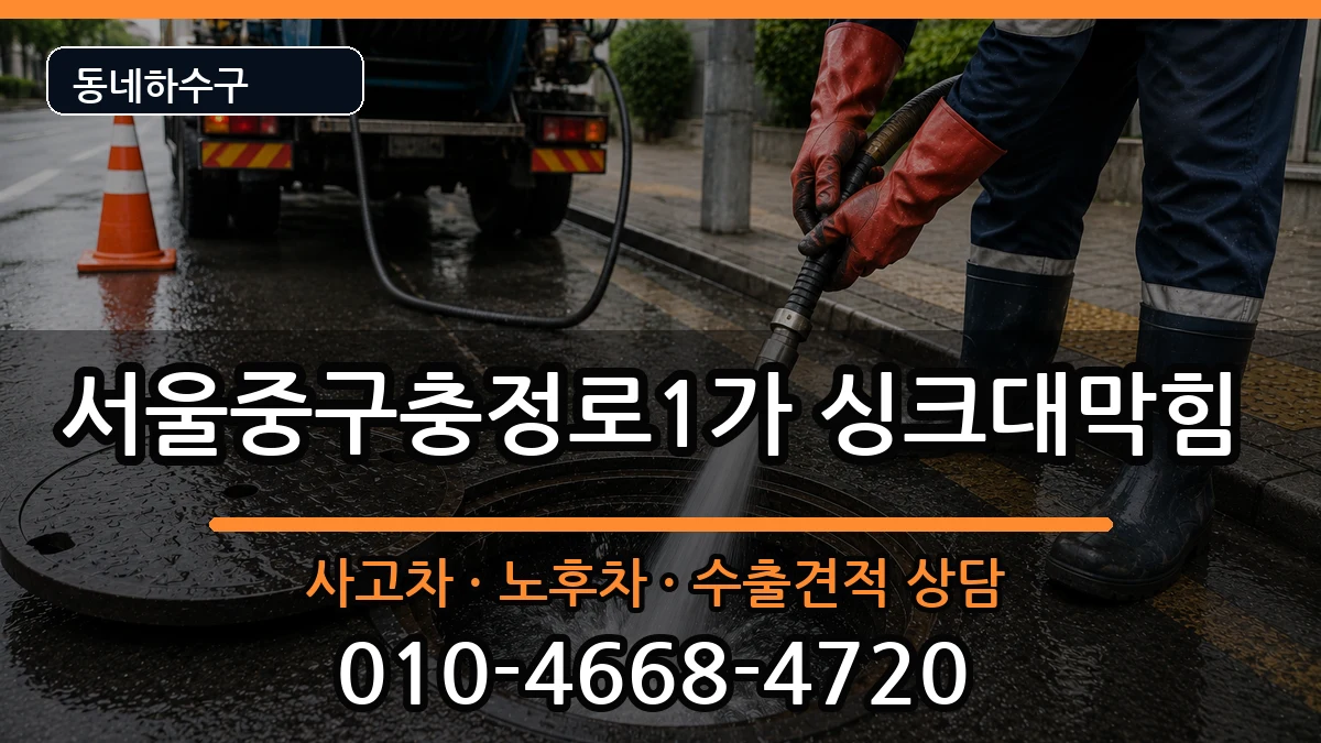 서울중구충정로1가  싱크대막힘 질문형