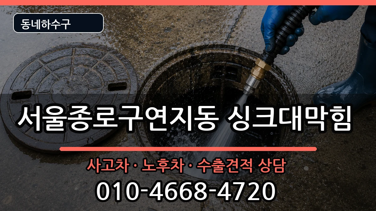 서울종로구연지동  싱크대막힘 FAQ형