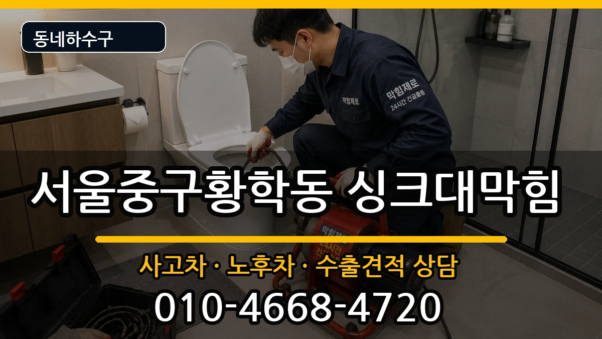 서울중구황학동  싱크대막힘 사례형