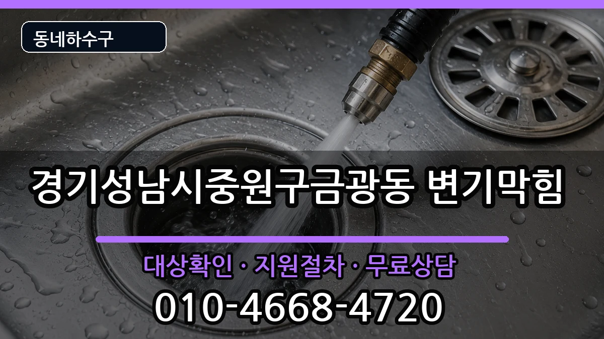 경기성남시중원구금광동 변기막힘 증상 처리 안내 이미지 3