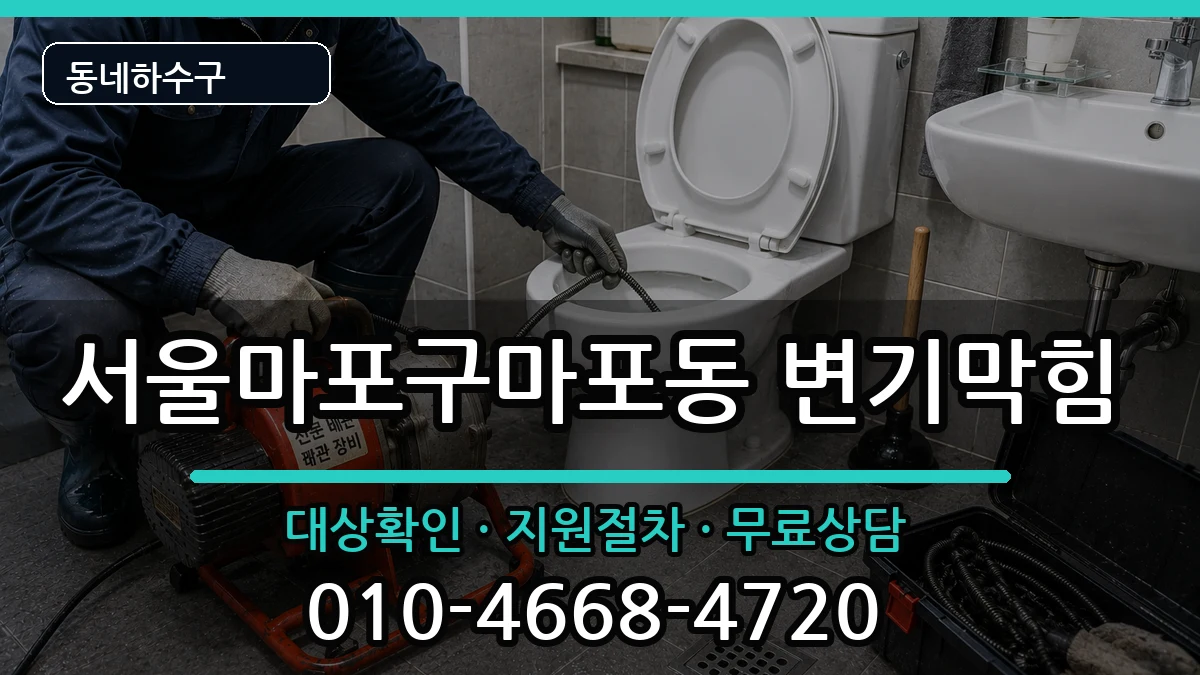 서울마포구마포동  변기막힘 비교형