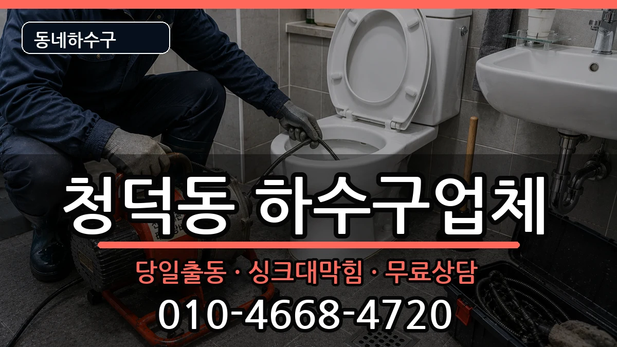 경기용인시기흥구청덕동 하수구막힘 증상 처리 안내 이미지 2