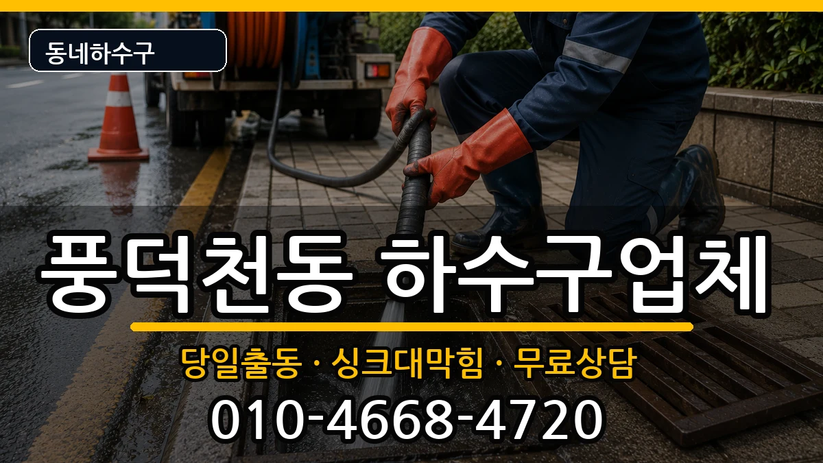 경기용인시수지구풍덕천동 하수구막힘 증상 처리 안내 이미지 3
