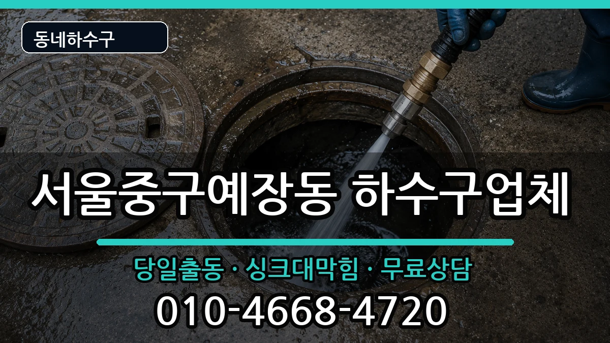 서울중구예장동 하수구막힘 증상 처리 안내 이미지 1
