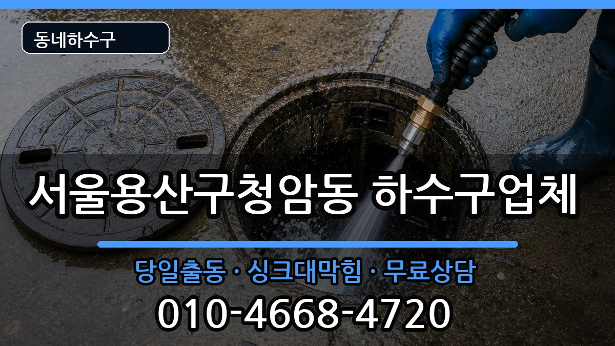 서울용산구청암동 하수구막힘 서울용산구청암동 하수구막힘 증상 처리 안내 이미지 2